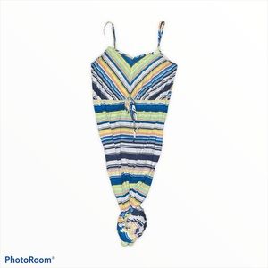 Mossimo Supply Co Rainbow Striped Long Maxi Dress Women Sz Large